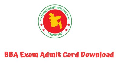 BBA Exam Admit Card Download